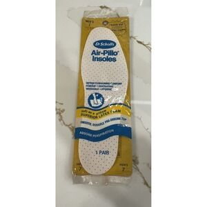 Vintage Dr. Scholl's Air-Pillo‎ Insoles Men Size 7 Cushion Latex Foam Absorb New